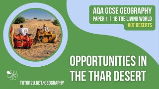 Opportunities in the Thar Desert  AQA GCSE Geography  Hot Deserts 3 [upl. by Ahsiuqel]