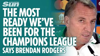 CELTIC v SLOVAN BRATISLAVA Brendan Rodgers says lessons have been learned from 2023 UCL campaign [upl. by Wat]