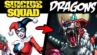 What if SUICIDE SQUAD Characters Were DRAGONS Lore amp Speedpaint [upl. by Neivad]