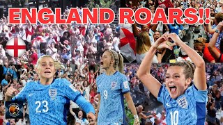 England Fans CRAZY REACTION to Lionesses 3 Goals vs Australia FIFAWWC [upl. by Alonso587]