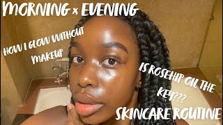 DOES THE ORDINARY COLDPRESSED ROSEHIP OIL WORK FOR BLACK WOMEN  MY SIMPLE SKINCARE ROUTINE [upl. by Allyson130]