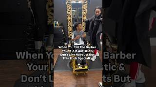 Weighted Cape for Autism Haircuts 🤔 Does it work autism sensoryprocessingdisorder barbershop [upl. by Marbut760]