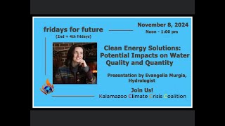 Clean Energy Solutions Potential Impacts on Water Quality and Quantity [upl. by Nnayllehs]