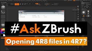 AskZBrush “Is it possible to open ZTL or ZPR files created with ZBrush 4R8 in ZBrush 4R7” [upl. by Coridon770]