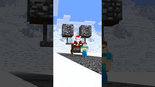 Pulling Santas Sleigh With Bigger and Bigger Bedrock minecraft shorts [upl. by Anire]