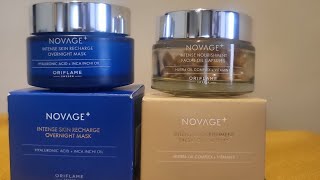 novage intense recharge overnight mask and intense nourishment facial oil capsules full information [upl. by Berhley]