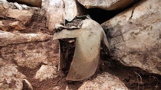 Archaeologists unearth Greek helmet which may rewrite history of ancient tribal people [upl. by Repsac227]