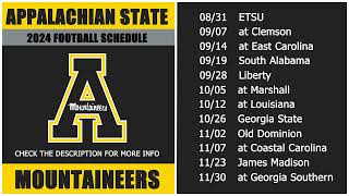 2024 Appalachian State Mountaineers Football Schedule [upl. by Strait748]