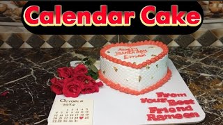 Calendar Cake  Friendship Cake  Calender Cake Design  HMFoods786 [upl. by Isdnyl240]