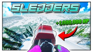 I MODDED THE YUHUNA SENDER TO 1000000HP IN SLEDDERS [upl. by Annanhoj160]