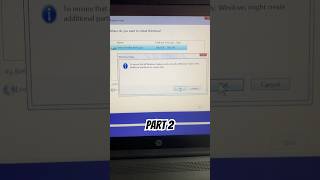 Windows Installation Part 2 learnfromjosh shorts [upl. by Nerita523]