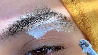 Halal bleaching eyebrow tutorial [upl. by Ciredor]