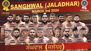 LIVE  Sanghwal Jalander Kabaddi Cup 2024 [upl. by Solon]