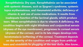 Xerophthalmia  Medical Meaning and Pronunciation [upl. by Alpheus549]