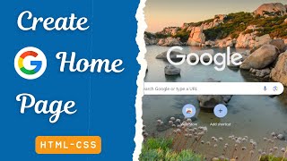 How To Create google Home Page With HTMLCSS  Get Knowledge [upl. by Aisylla]