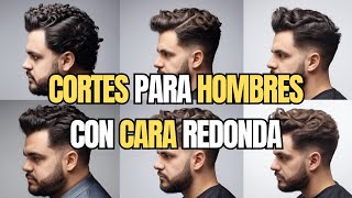 CORTES para CARA REDONDA cabello ONDULADO hombre  MEJORES cortes para HOMBRES de cara redonda 2024 [upl. by Solrak908]