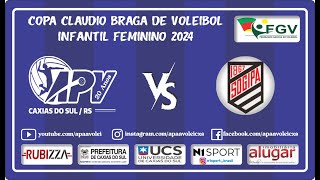 COPA CLAUDIO BRAGA DE VOLEIBOL INFANTIL FEMININO  APVUCS x SOGIPA [upl. by Oirifrop]