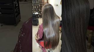 Ash Brown Highlights with Keratin Treatment Hair Straightning ashbrown keratintreatment [upl. by Bathelda]