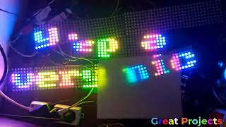 Scrolling Message With 5 x WS2812 RGB Led Matrix 32x8 amp ESP32 [upl. by Yessej878]