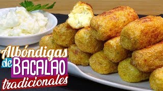 Albóndigas de bacalao tradicionales  Receta típica Valenciana  Receta sin gluten y sin lactosa [upl. by Ayatan55]