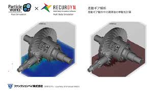 FunctionBay Particleworks  Differential Gear Simulation including lubrication oil [upl. by Alvin]