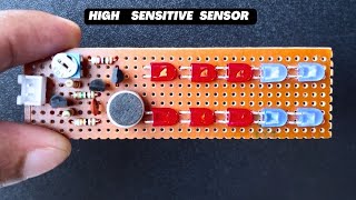 This High Sensitive audio level Sensor using Transistors  led circuit  ‪producttech‬ [upl. by Pennie244]