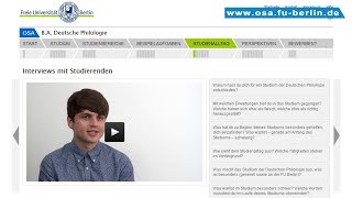 BA Deutsche Philologie studieren an der Freien Universität Berlin [upl. by Nolitta]