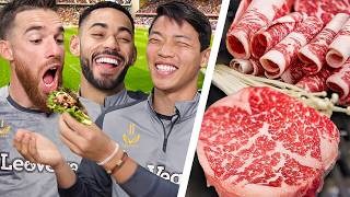 Wolves Players try Korean BBQ for the first time [upl. by Pammy5]