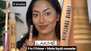 New Lakmé 9 to 5 Primer  Matte liquid concealer ✨ [upl. by Slin799]