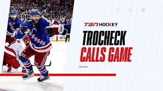 Trocheck calls game for Rangers with goal in double overtime [upl. by Nhguavad]