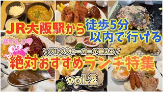 梅田ランチ 【VOL2】大阪駅から徒歩５分以内❗️おすすめ4店Lunch around Osaka Station [upl. by Dlareg]