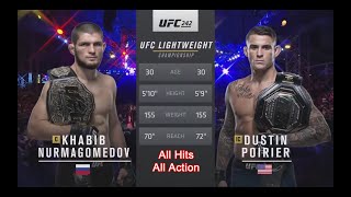 All Action ¦ Khabib Nurmagomedov vs Dustin Poirier Highlights UFC 242  HD [upl. by Ansev]