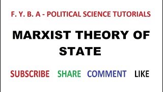 Marxist Theory of State  VI [upl. by Areip546]