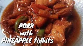 Subukan nyo itong PORK WITH PINEAPPLE tidbits recipe My own version na nakakatakam [upl. by Gignac]