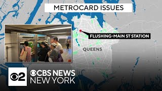 MetroCard machine outages continue at FlushingMain Street station in Queens [upl. by Drus36]