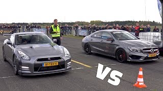 800HP Nissan GTR Switzer P800 vs CLA45 AMG vs RS6 [upl. by Budd]