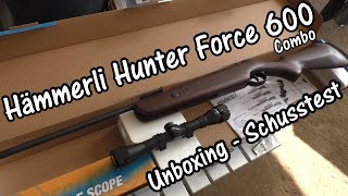 Hämmerli Hunter Force 600 Combo Unboxing  Schusstest  HD  GermanDeutsch [upl. by Eenimod]