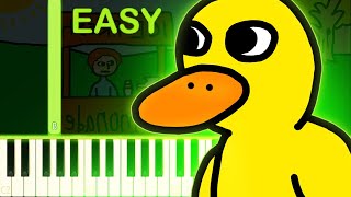 THE DUCK SONG  EASY Piano Tutorial [upl. by Talmud]