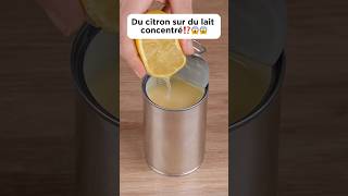 Du citron sur du lait concentré⁉️😱😱 cooking recette delicious milk lemon découverte pourtoi [upl. by Macnamara604]