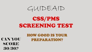 CSSPMS SCREENING TEST HOW GOOD IS YOUR PREPARATION [upl. by Yanehs353]