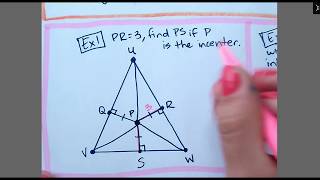 Unit 5  Day 4  Incenter of Triangles [upl. by Valdas66]