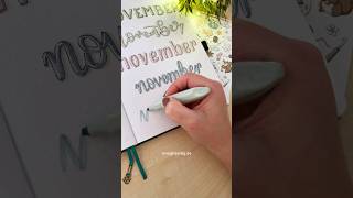 November Bullet Journal Handlettering Header Idee handlettering calligraphy [upl. by Aeynod]