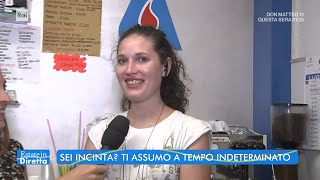 Sei incinta Ti assumo a tempo indeterminato  Estate in diretta  28072022 [upl. by Anaeda]