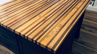 Butcher Block Countertop Finished with Waterlox UTOS and H2OLOX [upl. by Renzo21]