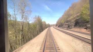 Rounding World Famous Horseshoe Curve on Amtrak’s Pennsylvanian east Cresson PA east on 5102022 [upl. by Edals]