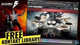 FREE KONTAKT LIBRARY 🥁 Bogren Digital KRIMH DRUMS Free Edition 🔥 Mix Ready Metal Drums [upl. by Hakan266]