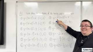 GCSE Maths A11h24 Finding the Turning Point Examples [upl. by Orton]