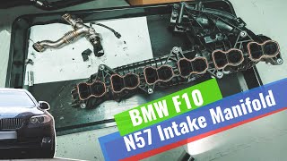 How to remove BMW f10f11 530d N57 Intake Manifold [upl. by Gaspard]