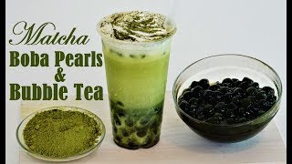 Homemade Matcha Boba Pearls amp Matcha Bubble Tea [upl. by Killigrew163]