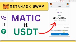 Swap Matic to USDT in Metmask  Save Fees amp Other Tips [upl. by Norrad]